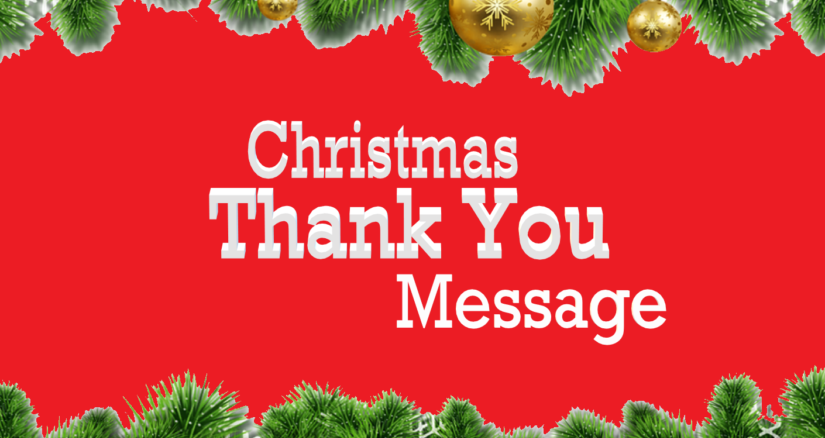 Christmas Thank you message