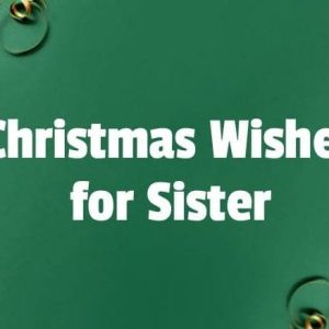 Merry Christmas Wishes for Sister